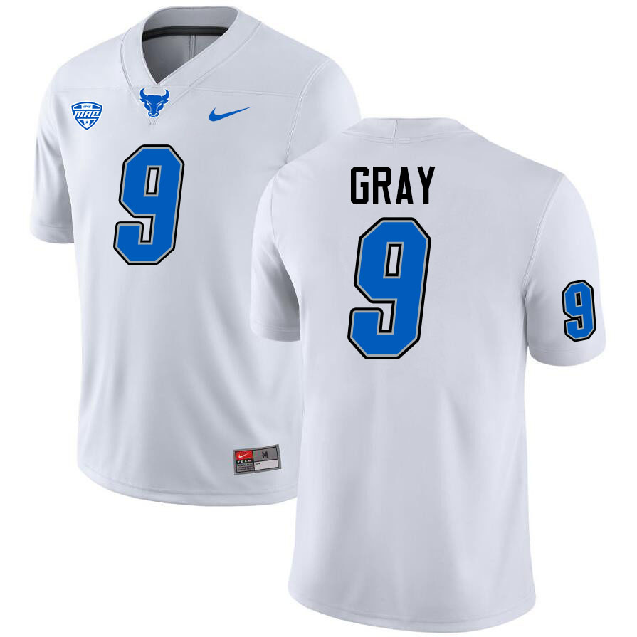 Gunnar Gray UB Bulls Jersey,University Of Buffalo Bulls #9 Gunnar Gray Jersey Youth-White